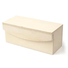CousinDIY Unfinished Wood Foldover Storage Box-8.25"x3.5"x3.5"