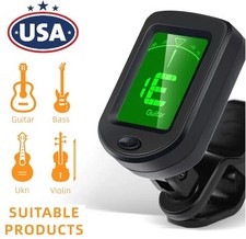 LCD Clip On Chromatic Acoustic Electric Guitar Bass Ukulele Banjo Violin Tuner
