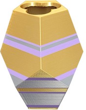 Decorative Hexagonal Toothbrush Holder/Gold/Purple/Silver/Stylish Bathroom Decor