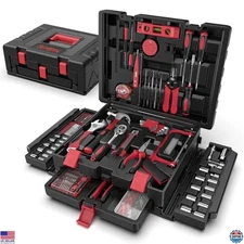 379-Piece Portable Home Tool Kit with Drawer - Complete Repair Set for DIYers