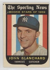 1959 Topps Sporting News Rookie Stars Johnny Blanchard #117 6k4