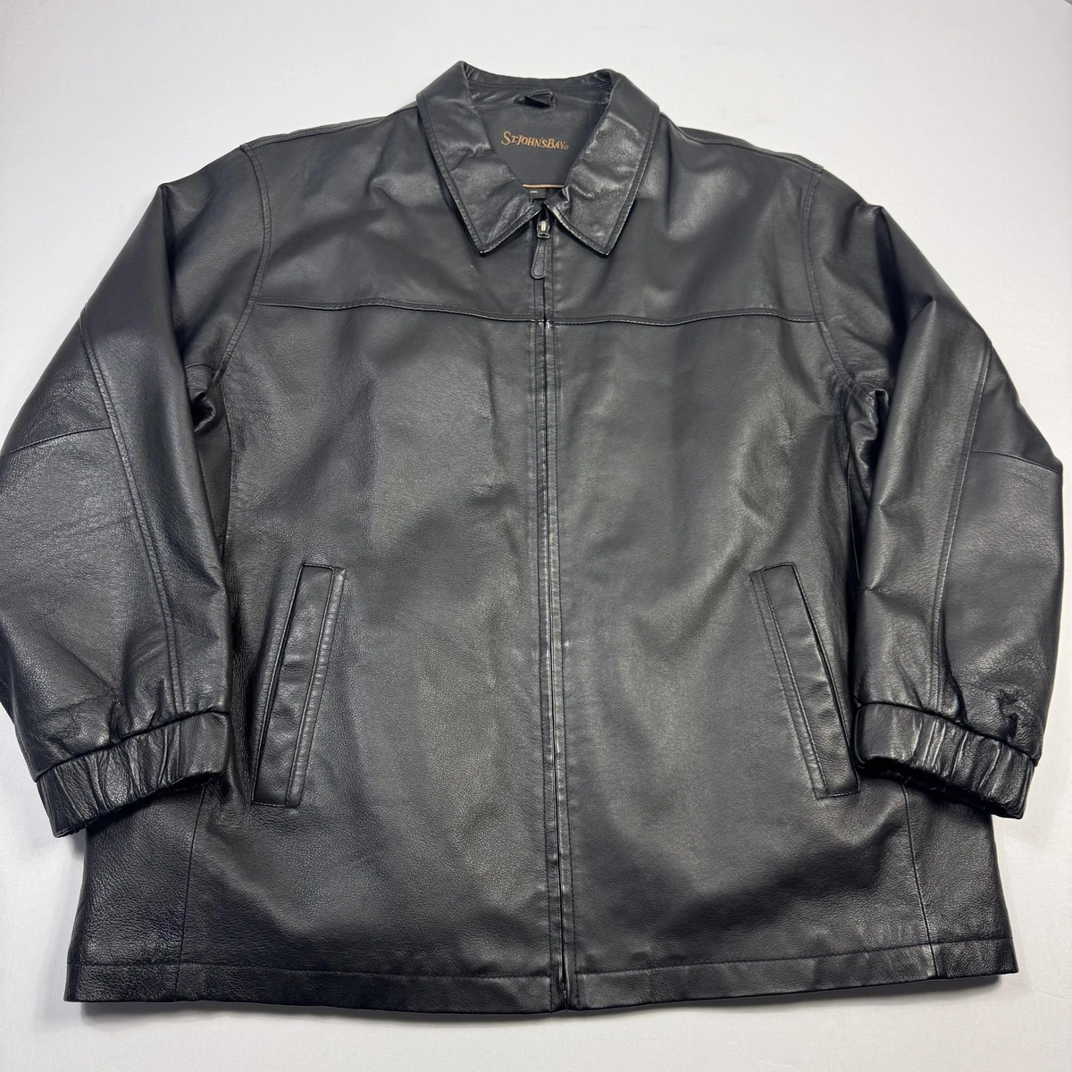 St. John's Bay Leather Outer Shell Black Coats, Jackets & Vests