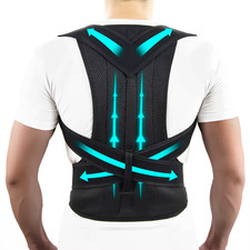 Back Brace Posture Corrector for Men  Women Adjustable Upper Lower Back Support