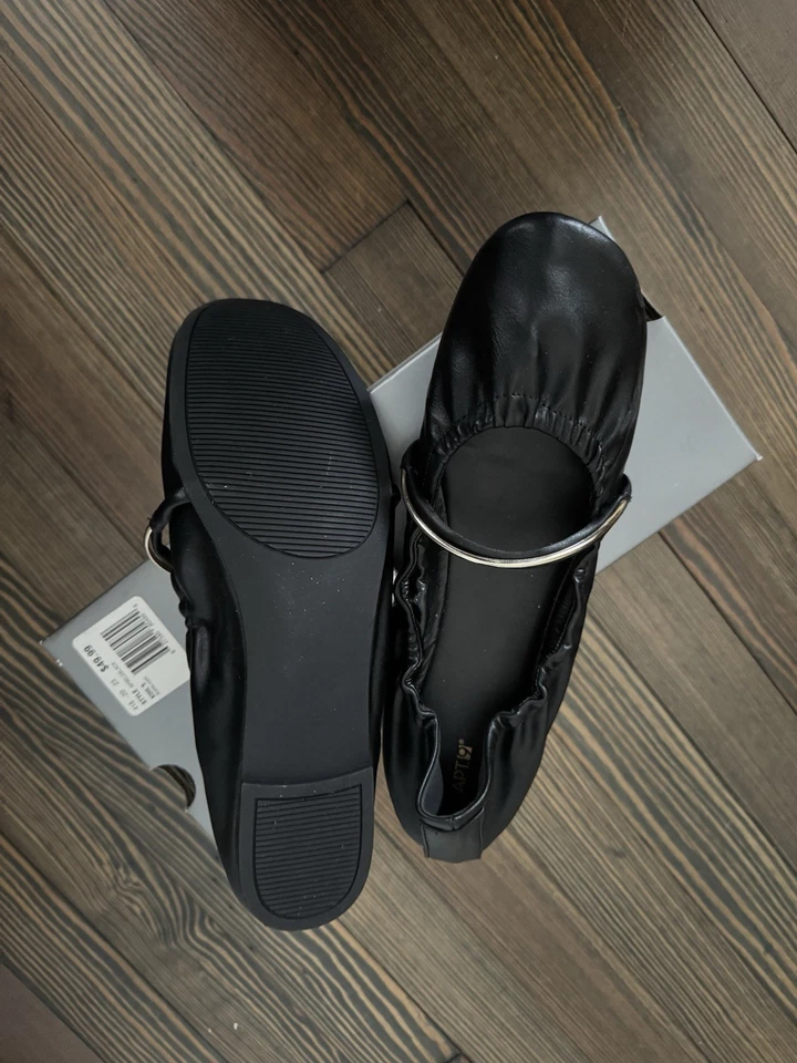 Women’s APT.9 Black Ballet Flats Size 9 New - Image 4 of 4