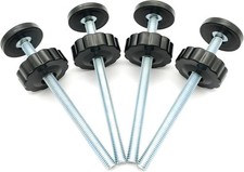 4 Pack 8MM Baby Gate Threaded Spindle Rod, Replacement Hardware Parts Kit for Pe