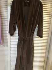 Vintage Pierre Cardin Mens Velour Robe One Size Belted House Coat Bath