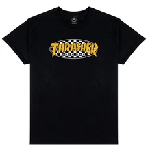 Brand New Thrasher Checkered Oval T-shirt Black
