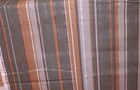 Vintage P Kaufmann Home Decor Fabric Gray/Tan 84"l x 56"w Stripes Scotochgard — photo 1