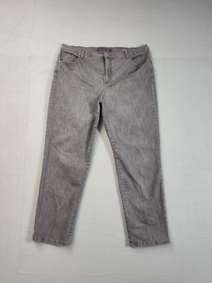 Gloria Vanderbilt Women Jean 20 Gray Amanda Straight Leg Denim Casual Relaxed