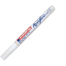 White Acrylic Paint Marker with Fine Round Nib - 1-2mm Waterproof