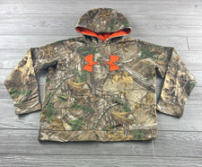Under Armour Unisex Youth X-Large Camo Hoodie -Hunting, Realtree Orange trim