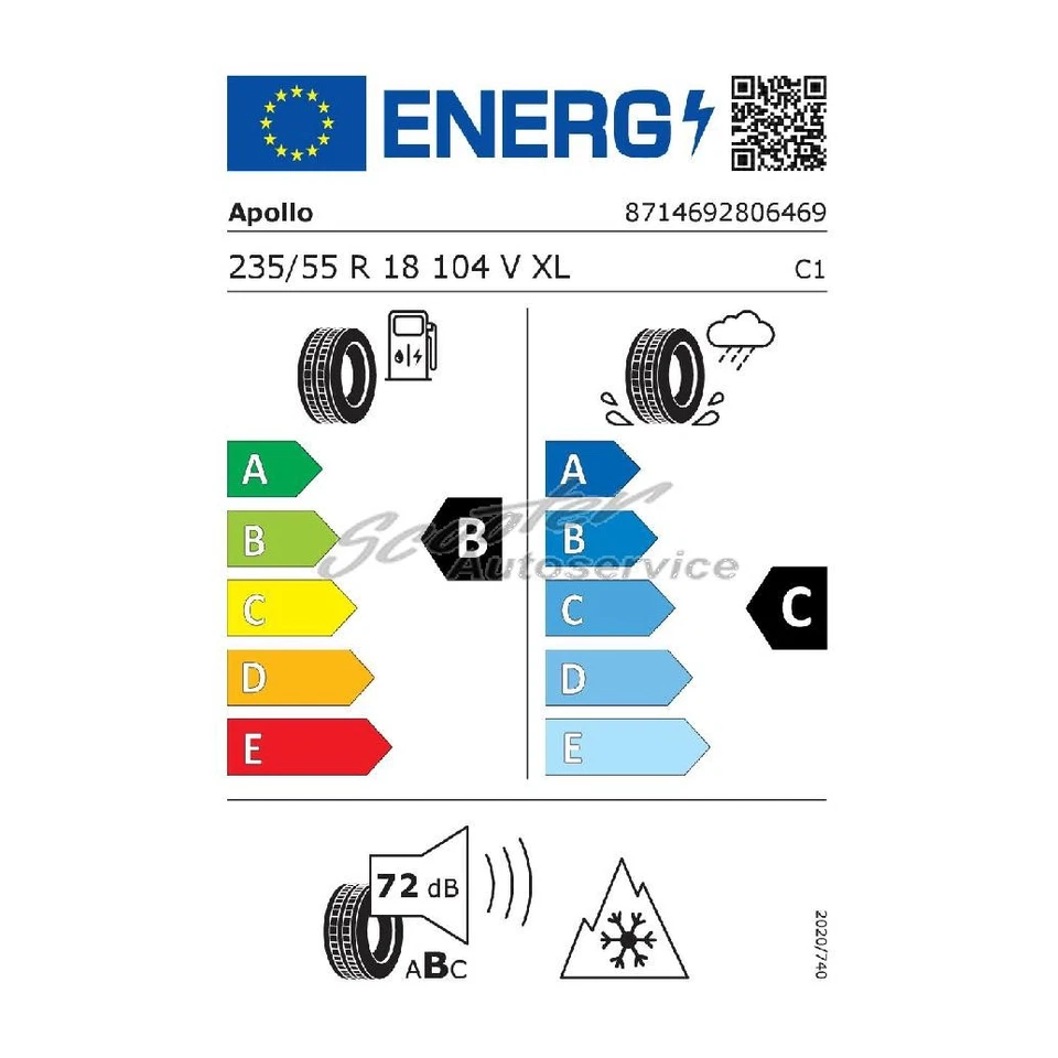 4x Apollo Ganzjahresreifen Alnac 4G All Season 3PMSF XL 235/55 R18 104V | 11145 - Bild 2 von 3