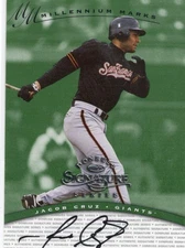 1997 Donruss Signature Series Millennium Marks Jacob Cruz Autograph Giants
