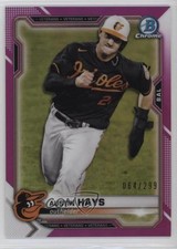 2021 Bowman Chrome Fuchsia Refractor 64/299 Austin Hays #32 0gy1