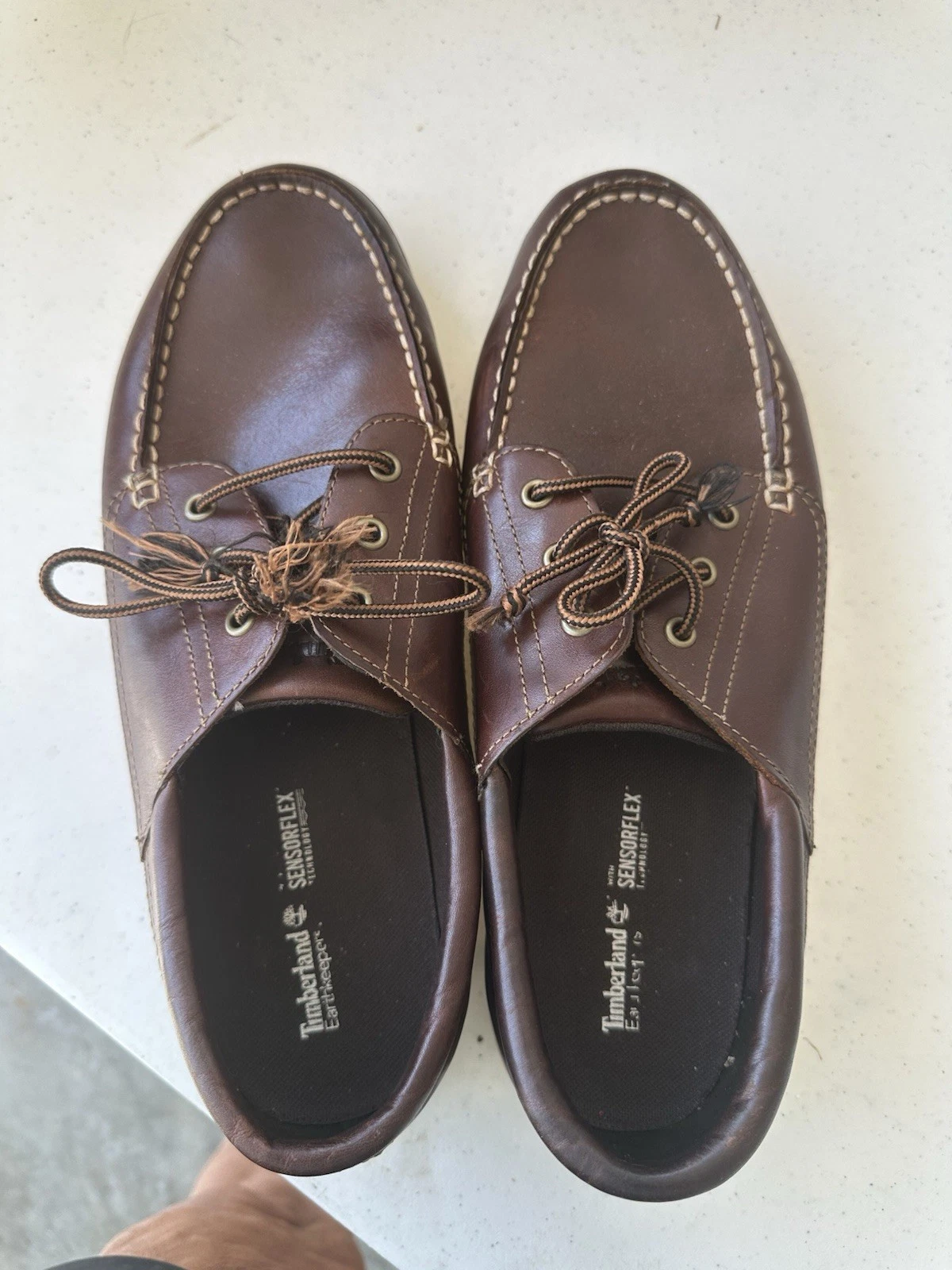 Scarpe eleganti da barca Timberland da uomo in pelle marrone 11 5