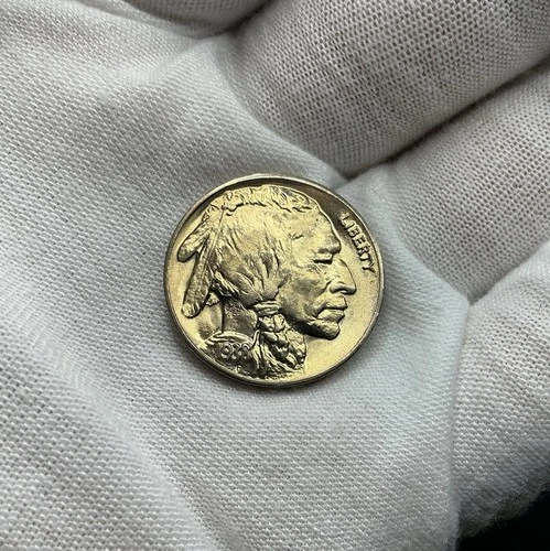 Brilliant GEM Uncirculated 5c 1938-D Buffalo Indian Head Nickel BU T124