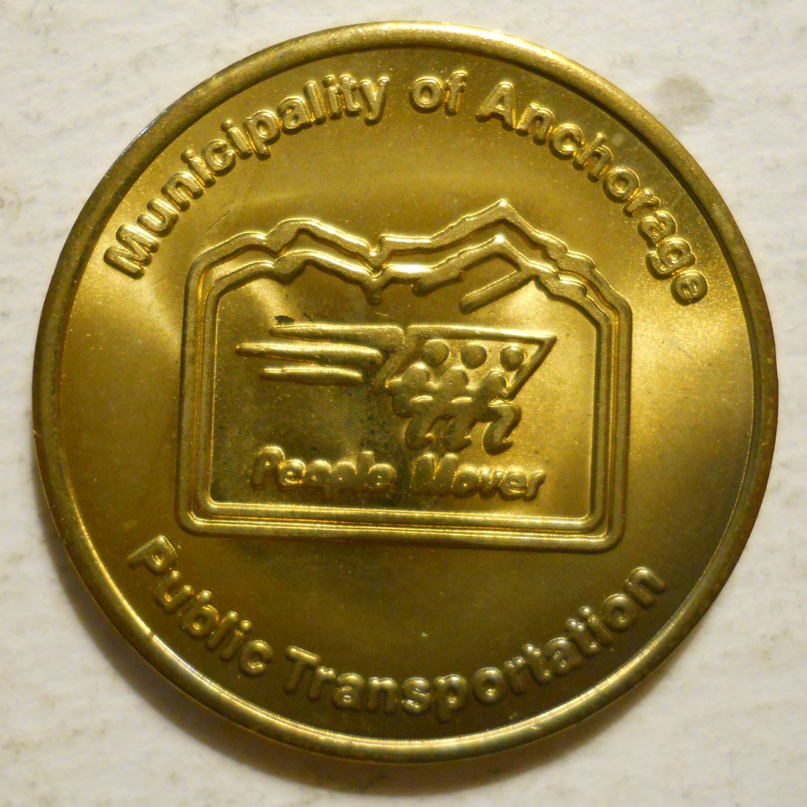 Municipality of Anchorage Public Transportation (Alaska) transit token - AK50J