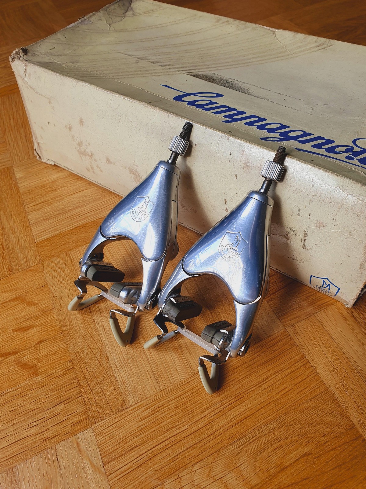 Campagnolo C-Record Delta Bremsen Set 1. Generation "Prototype" engraved Shield