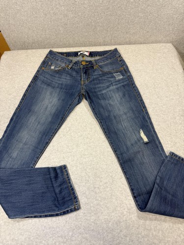Cabi Jeans Womens 0 Slim Boyfriend Distressed Denim low Rise Stretch 5165