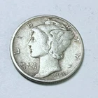 1945 MERCURY DIME *90% SILVER, Circulated Coin, Free Shipping #6721