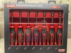 NEW ICON Professional Hollow Shaft Nut Drivers 7 Piece SAE NDSS-7 56523