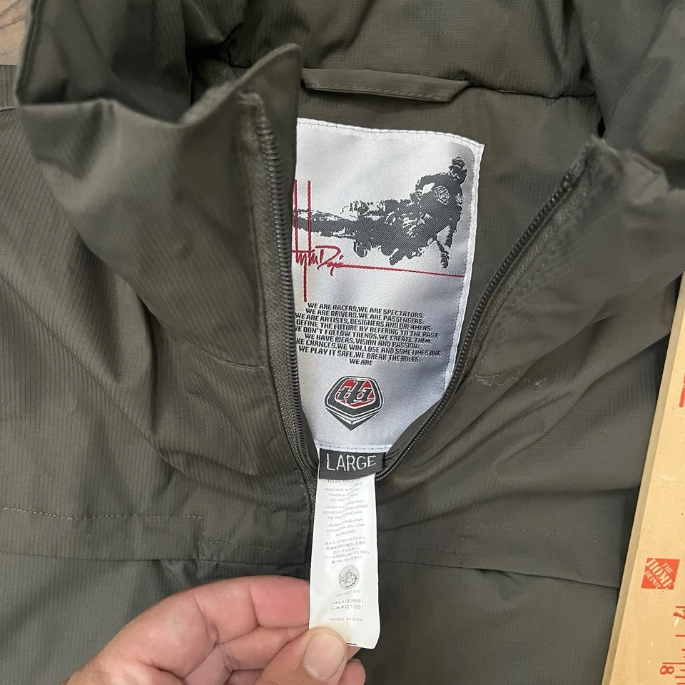 Troy Lee Designs TLD Windbreaker Puffer Jacket Black Gray Softshell Motocross - Image 3 of 4