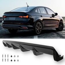 Rear Diffuser Bumper Lip 6 Fin Splitter Spoiler Body Kit For Vw Virtus 2020-2025