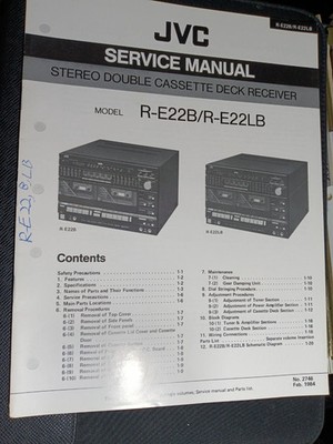 JVC R-E22B R-E22LB Receiver Service Manual Original