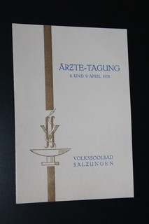 Speisekarte Menü HOG Kurhaus Volkssolbad Bad Salzungen Ärzte Tagung DDR 1958