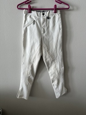 ELT Girls White Riding Breeches Full Seat Size 10 Equestrian Dressage Schooling