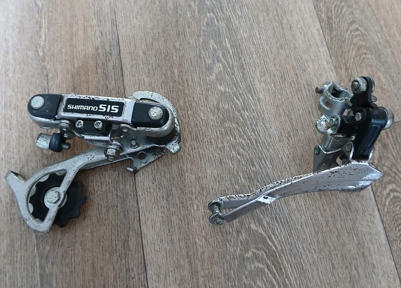 Shimano 6/3 Speed Front & Rear derailleur Set RD-TY20 FD-TY25 Mountain Bike 