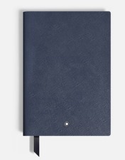 New Montblanc Fine Stationery Leather Indigo 163 Lined Notebook 134756