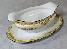 Noritake Gravy Boat with Attached Underplate Alvin Cir 1933 Japan EXCELLENT