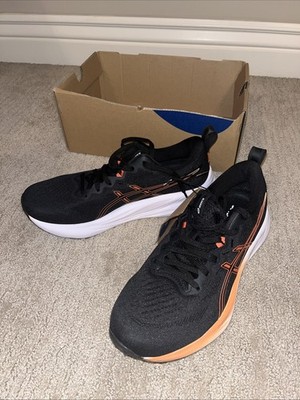 Men s Asics Gel Pulse 16 Comfort Shoes Black/Nova Orange Size 8