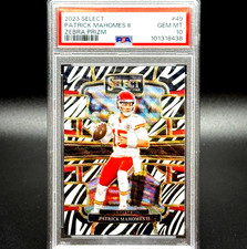 PATRICK MAHOMES II 2023 PANINI SELECT #49 CONCOURSE ZEBRA PRIZM GEM MINT PSA 10
