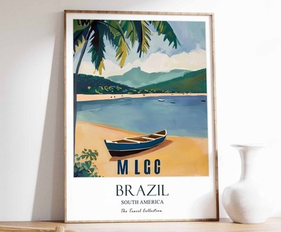 10_Brasilien Druck, Brasilien Reiseposter, Latein Reisedruck, Tropisches Dekor, Botan