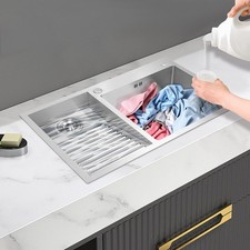 80x48cm Big Single Bowl Kitchen Sink Undermount Brushed Stainless Steel Sink USA