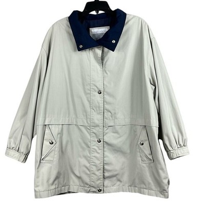 Innovations by Izzi Womens Long Sleeve Lightweight Anorak Jacket Size 2X Ecru