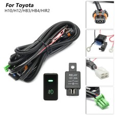 H10/H12 LED Fog Light Wiring Harness Relay Switch Kit for Toyota Tacoma Tundra