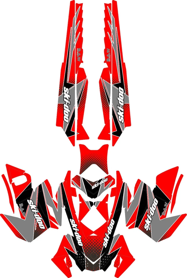 2011 2016 to SKI DOO XM Wrap Graphics Kits SNOWMOBILE SLED GRAPHIC WRAP DECALS - Image 2 of 3