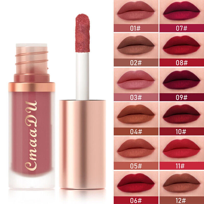 6-teiliges Set Lippenglanz Lippenstift matt Samt wasserdicht langlebig Make-up Set Geschenk