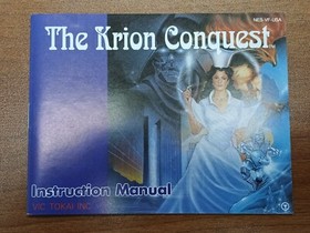 The Krion Conquest Nintendo NES Instruction Manual Booklet ONLY VIC TOKAI