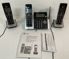 AT&T Cordless Home Telephone Digital Answering System W/ 3 Handsets CL83463