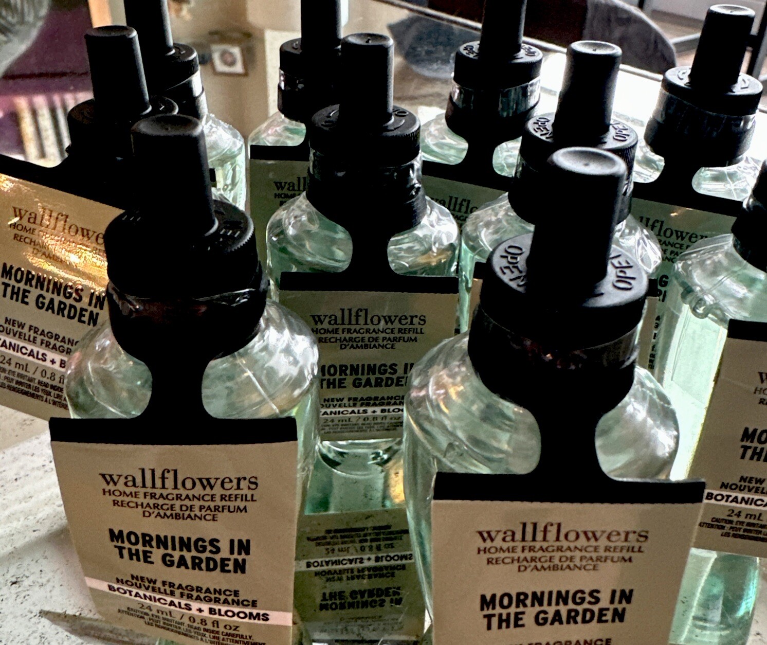 White Barn Bath & Body Works Wallflower Refill Bulb Lot 5 MORNINGS IN THE GARDEN