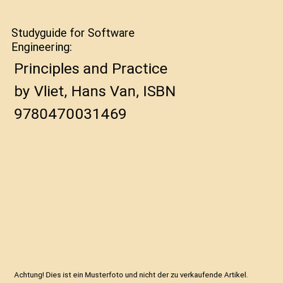 Studyguide for Software Engineering: Principles and Practice by Vliet, Hans Van,