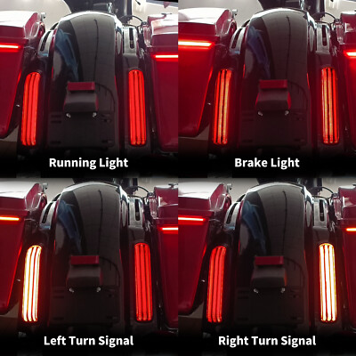 Feux Arrière Sous Garde Boue Arrière Sportster Avec Clignotants - Moto -Custom-Biker