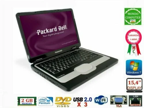 Computer portatili, laptop e notebook Packard Bell SO Windows 7