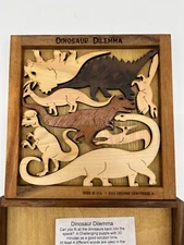 Dinosaurs Dilemma Brain Teaser  Puzzle Wood Creative Crafthouse USA Hand Made