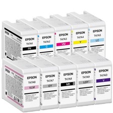 GENUINE EPSON SURECOLOR P900 P906 INK CARTRIDGES T47A1-T47A9 T47AD