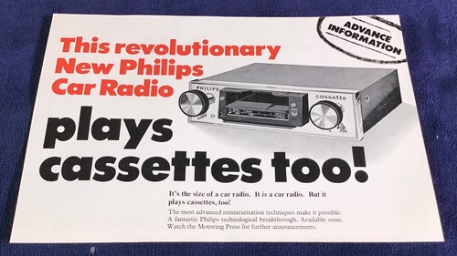 Phillips AUTO RADIO 22 RN 582 ORIGINAL VERKAUFSBROSCHÜRE